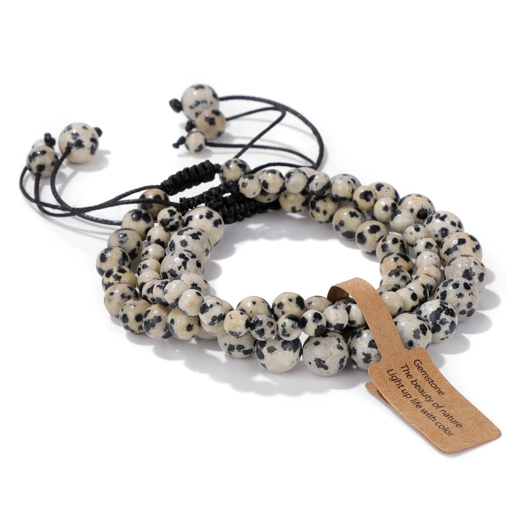 Adjustable gemstone bracelet with a bohemian touch