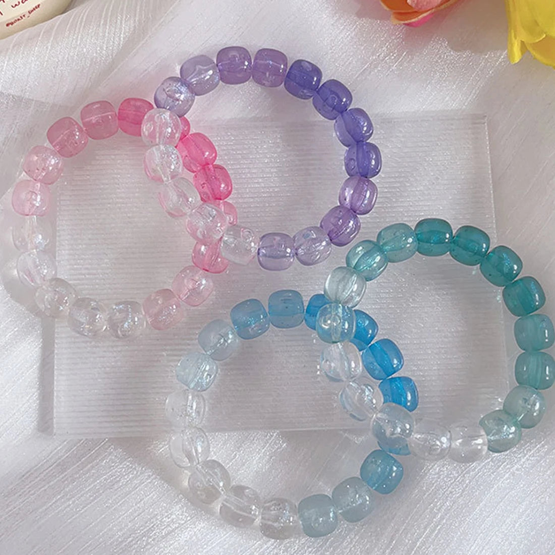 Beaded luminous bracelet for party outfits