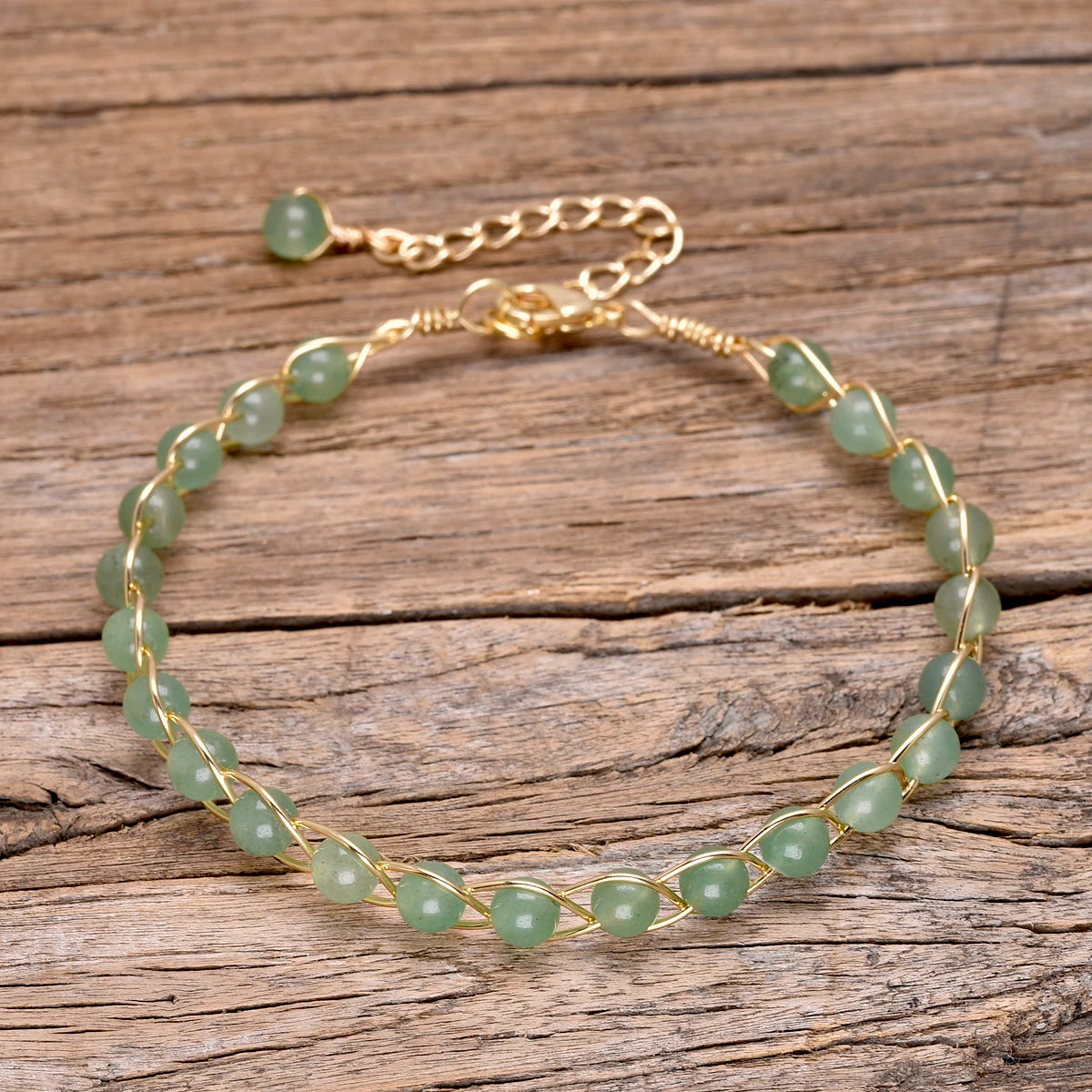 Boho healing bracelet with aventurine stones