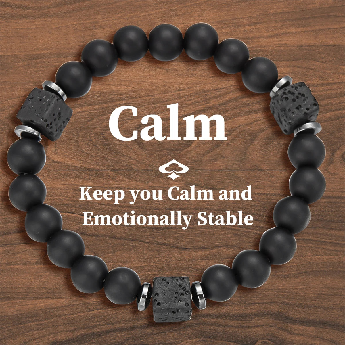 Calm relief bracelet with soft pastel stones