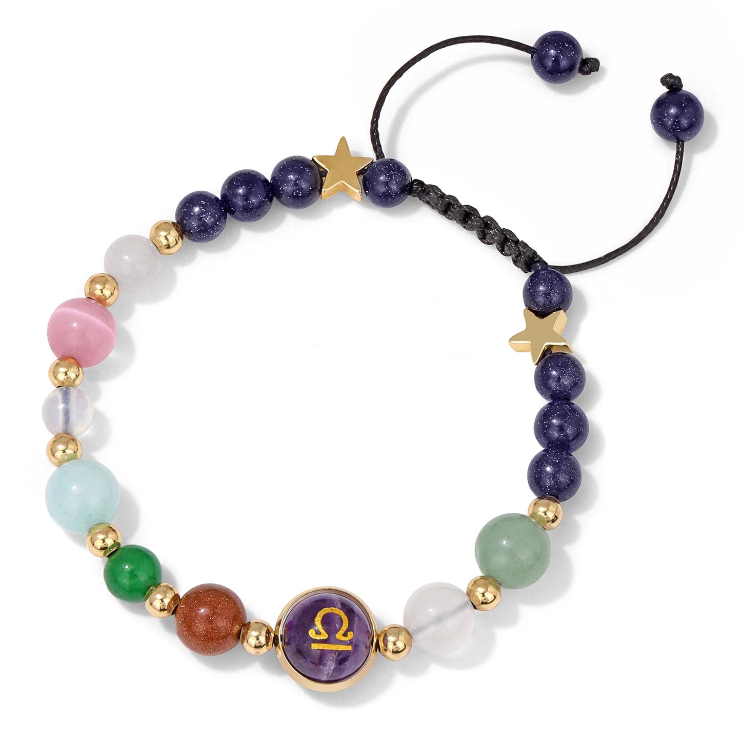 Elegant Aries bracelet with soothing chakra beads.
