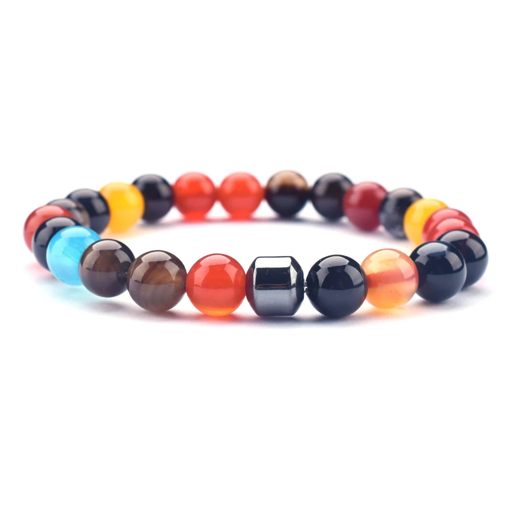 Elegant unisex gemstone bracelet styled for daily wear