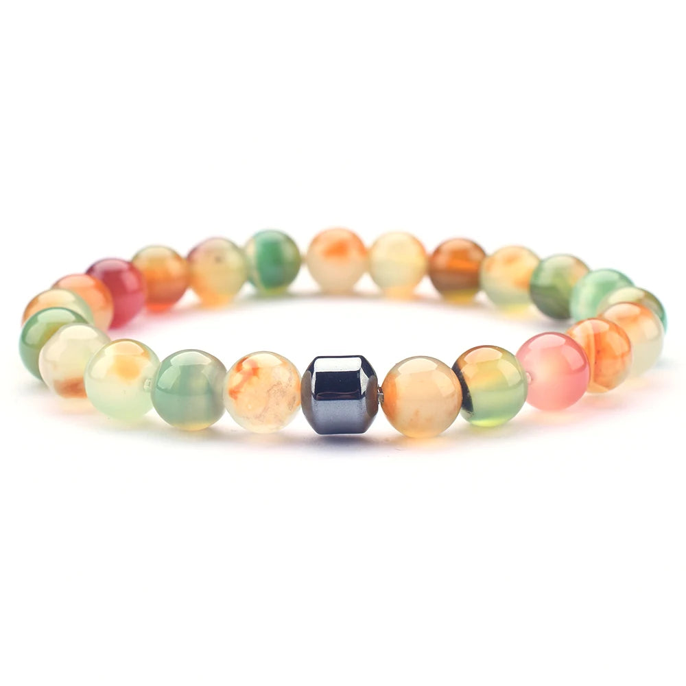 EternaStone charm bracelet with Tiger Eye and Blue Aventurine