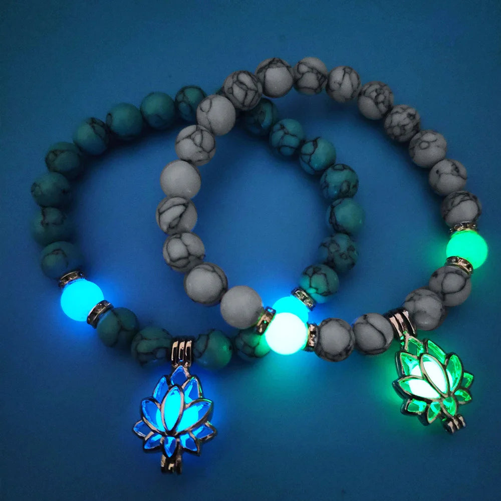 Fashion accessory with luminous lotus charm