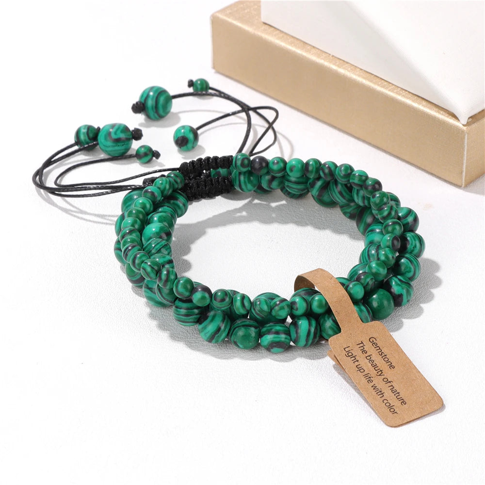 Fashionable beaded bracelet with glowing charm