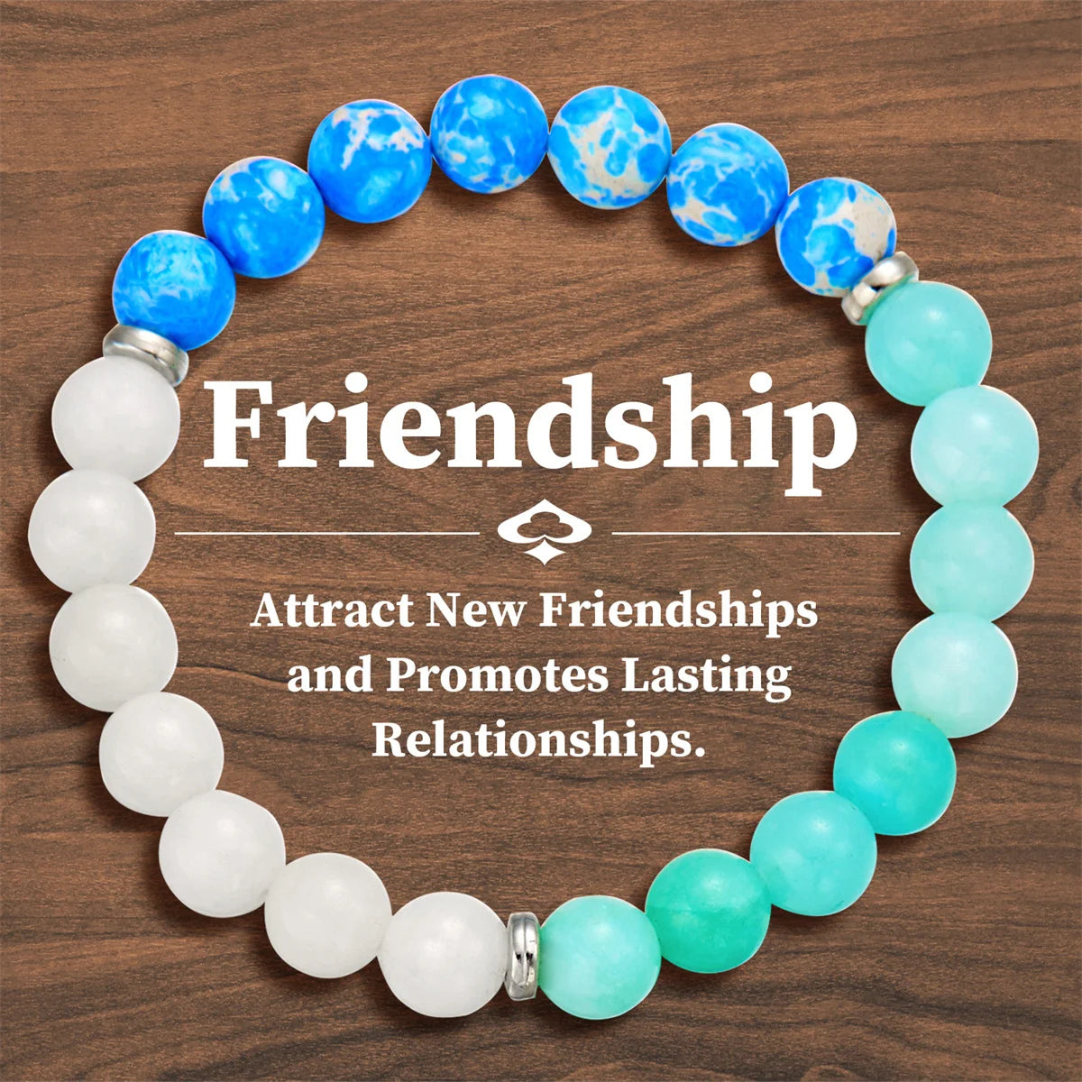 Friendship bracelet with heart charm and multi-color beads