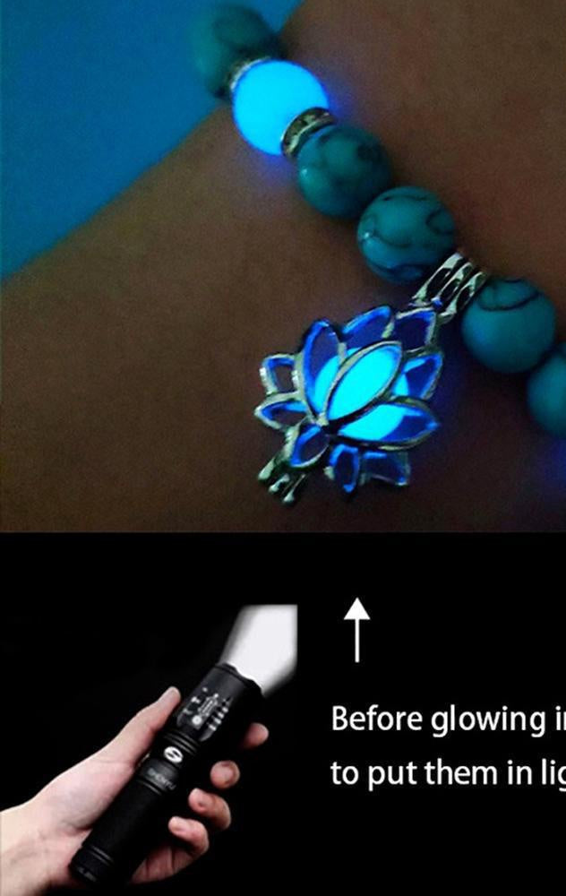 Glow-in-the-dark healing bead bracelet