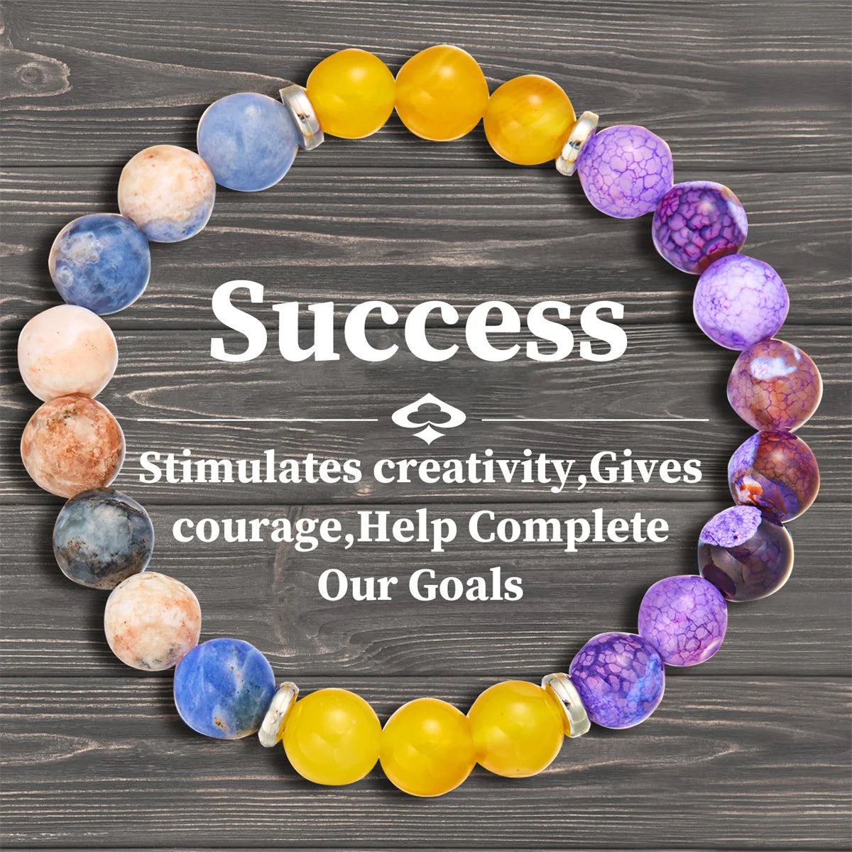 Good luck bracelet with vibrant healing stones