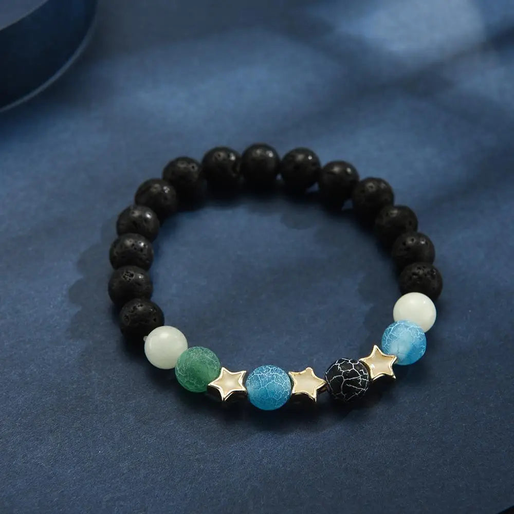 Women's yoga bracelet with luminous pendant