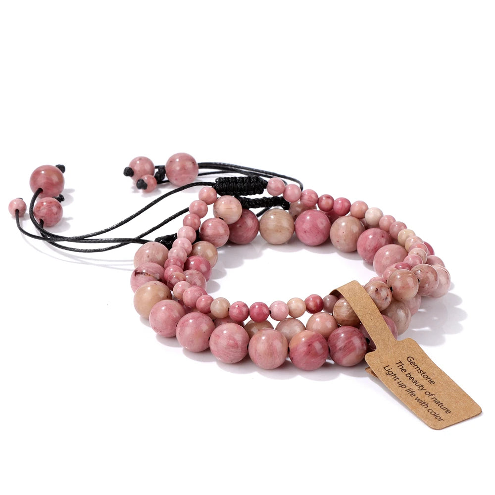 Handmade spiritual balance bracelet with mixed stones