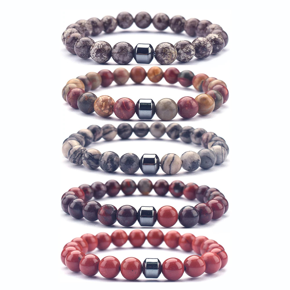 Healing chakra gemstone bracelet with magnetic clasp