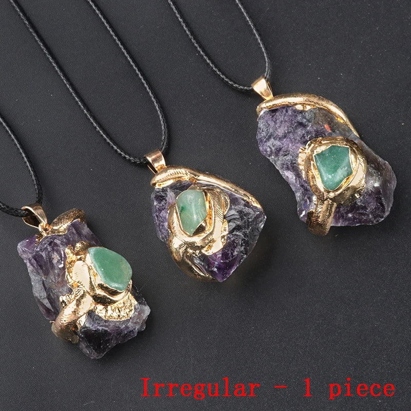 Lightweight raw crystal necklace for daily wear