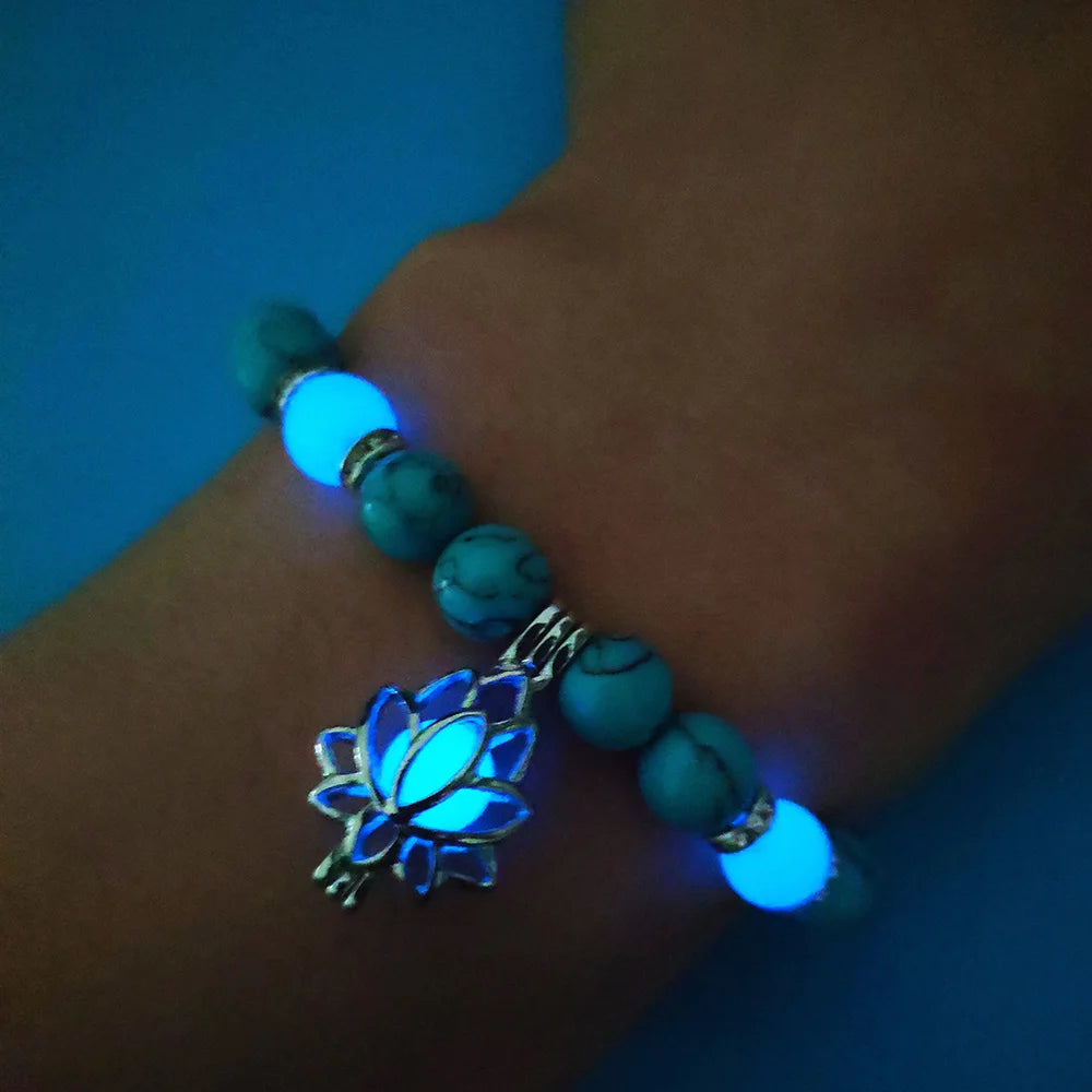 Lotus charm bracelet for men and women