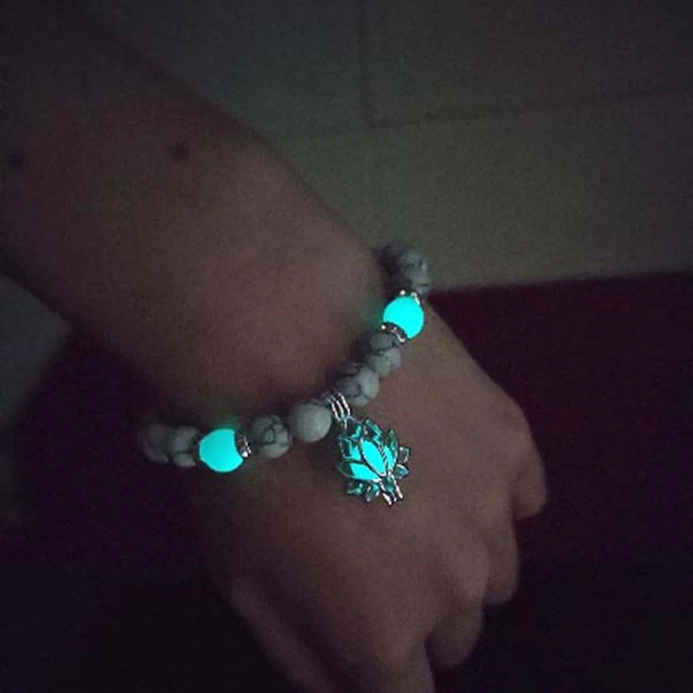 Luminous bracelet worn on wrist at night