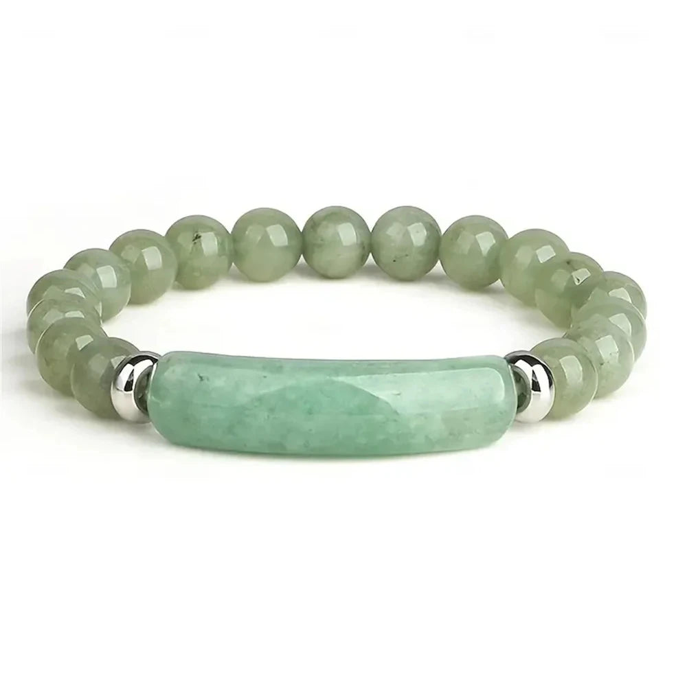 Natural obsidian healing bracelet with bold centerpiece