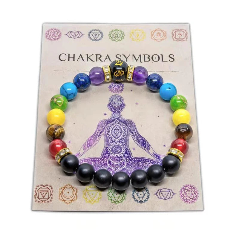 "Spiritual bracelet with energy beads and durable rope design"