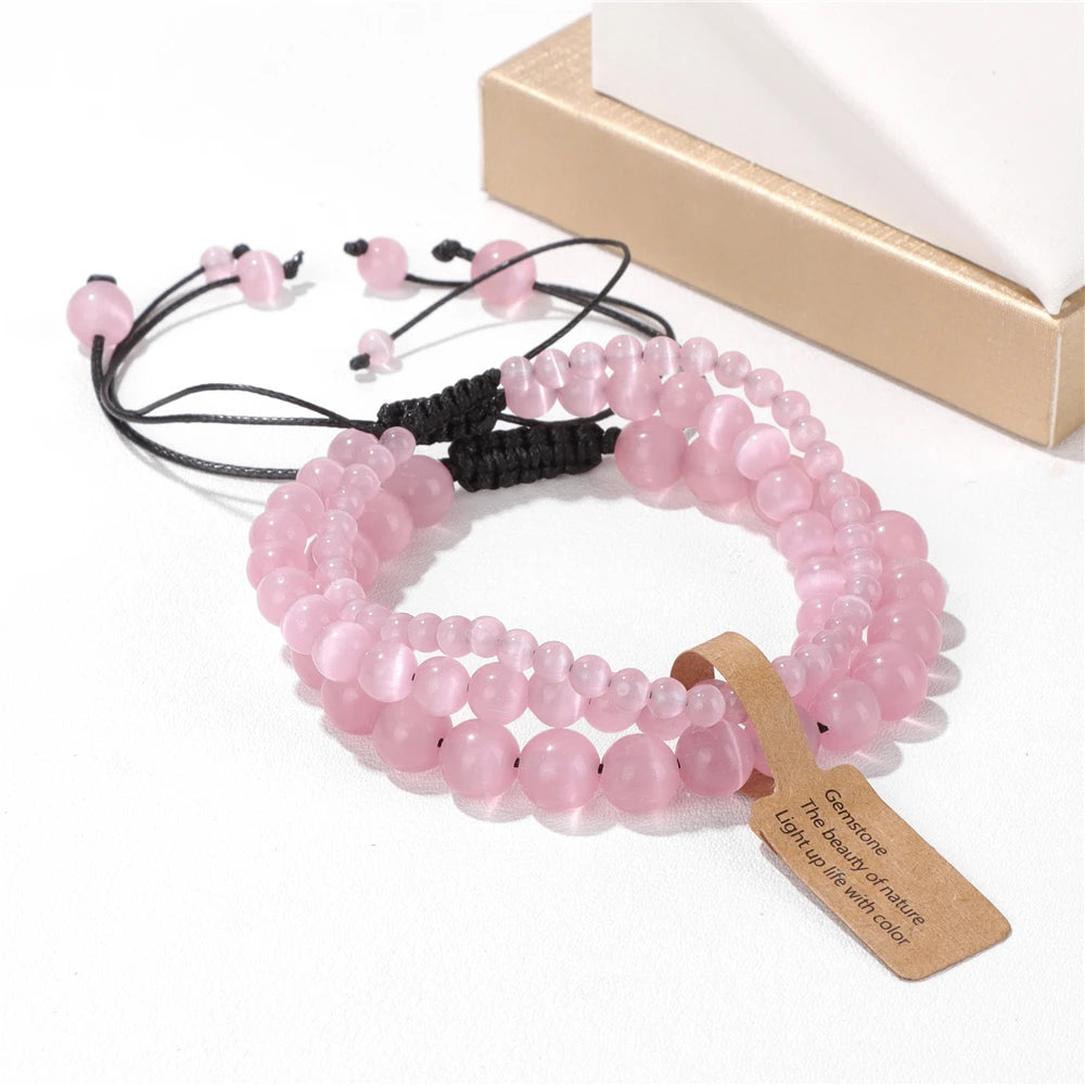 Statement gemstone bracelet with soothing energy