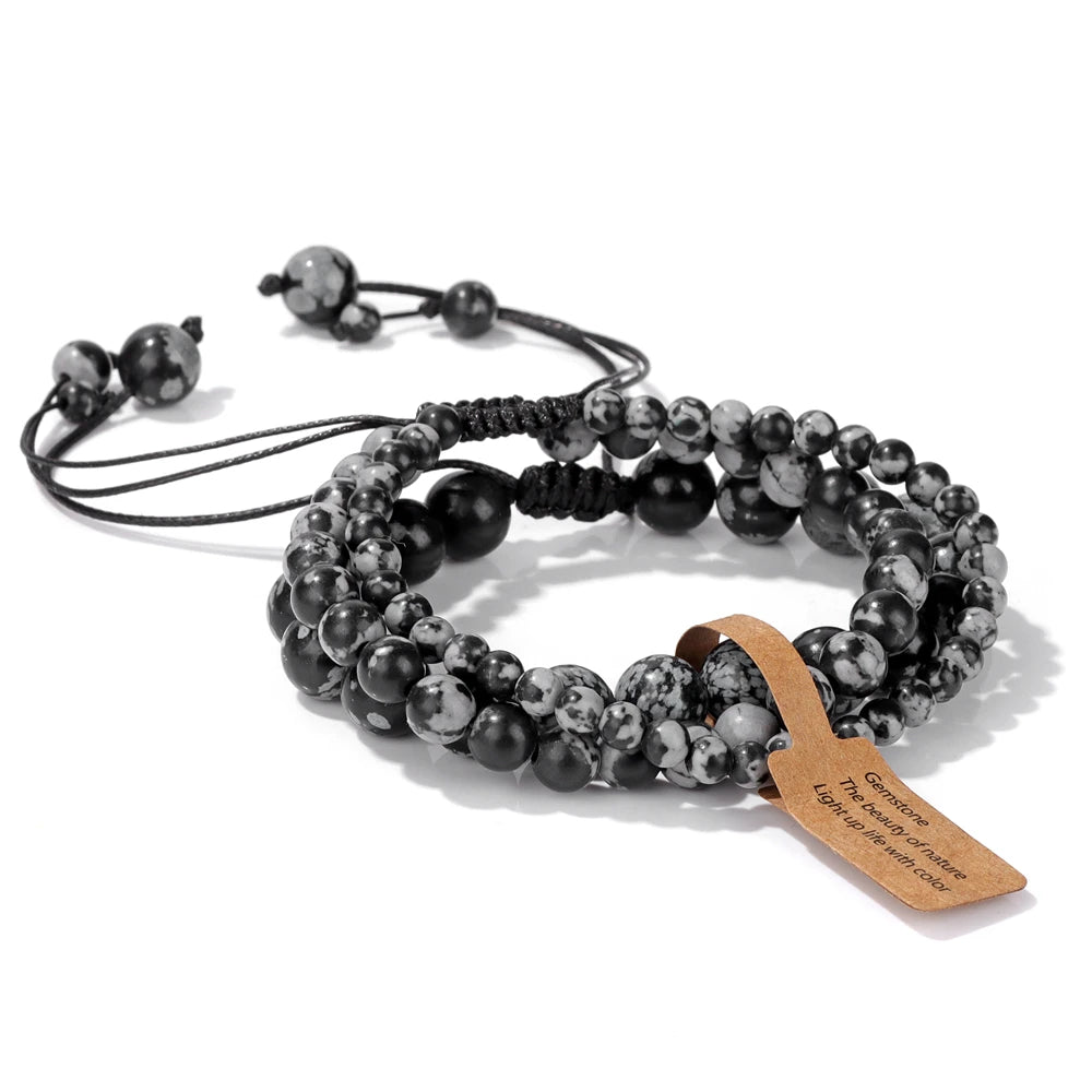 Stunning beaded bracelet set with unique patterns