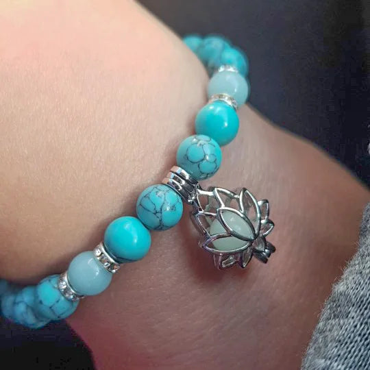 Trendy spiritual bracelet with natural stones