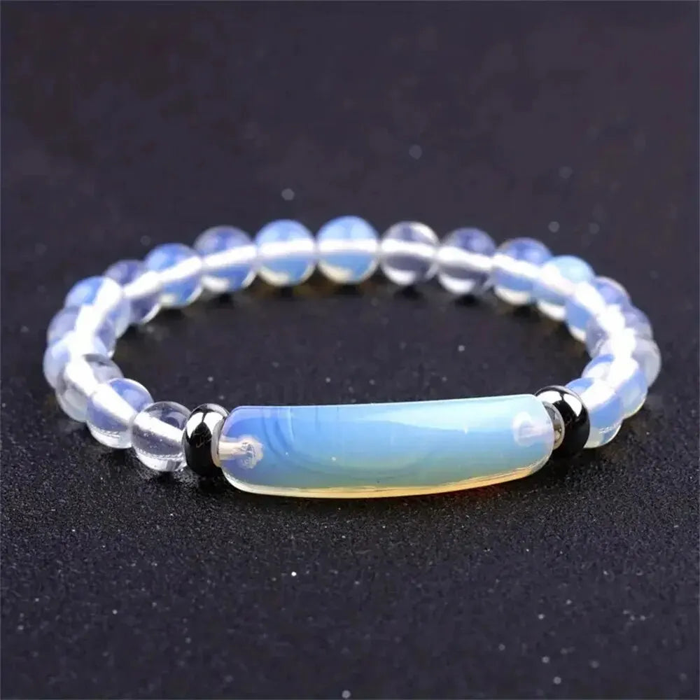 White crystal quartz bracelet for clarity and healing