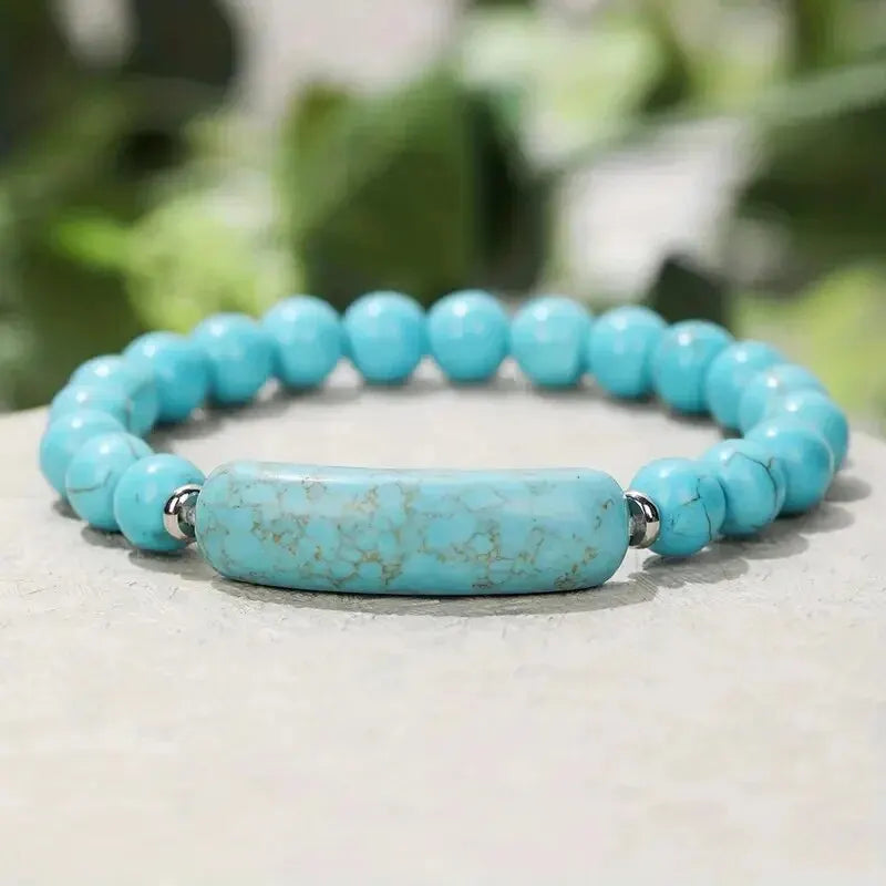Yoga energy bracelet with tiger eye and natural beads