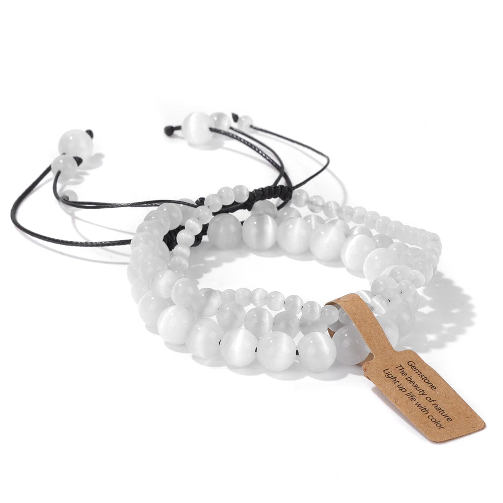 Zen-inspired natural stone bracelet with calming properties