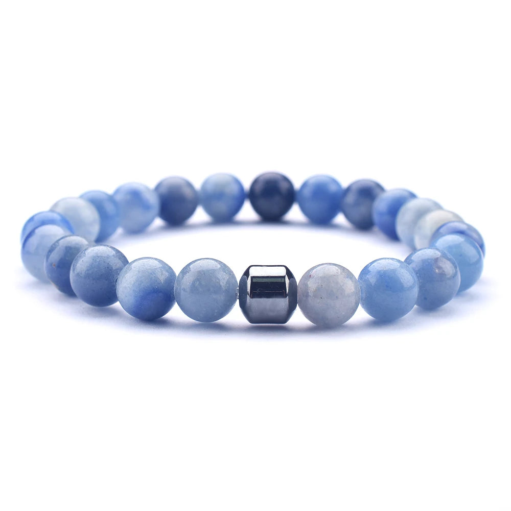 blue Aventurine Clear healing bracelet with bright reflections