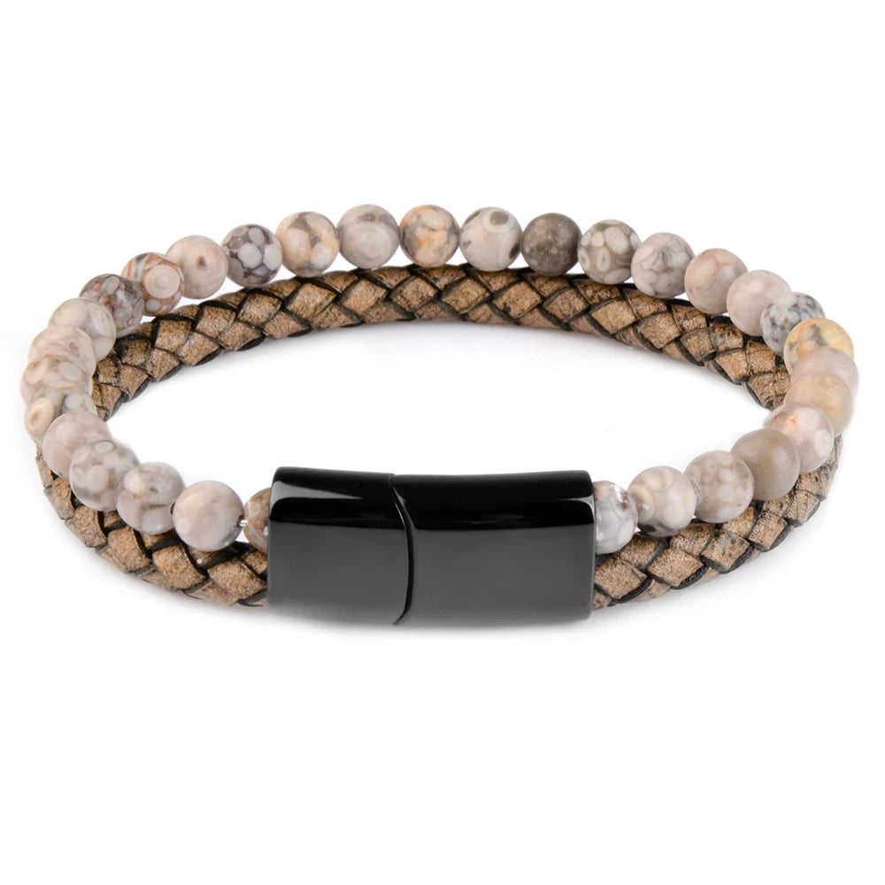 medicinal stones bracelet with minimalist clasp