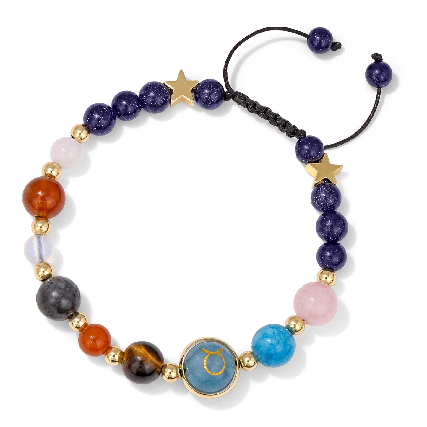 taurus zodiac bracelet with a stylish braided rope design.