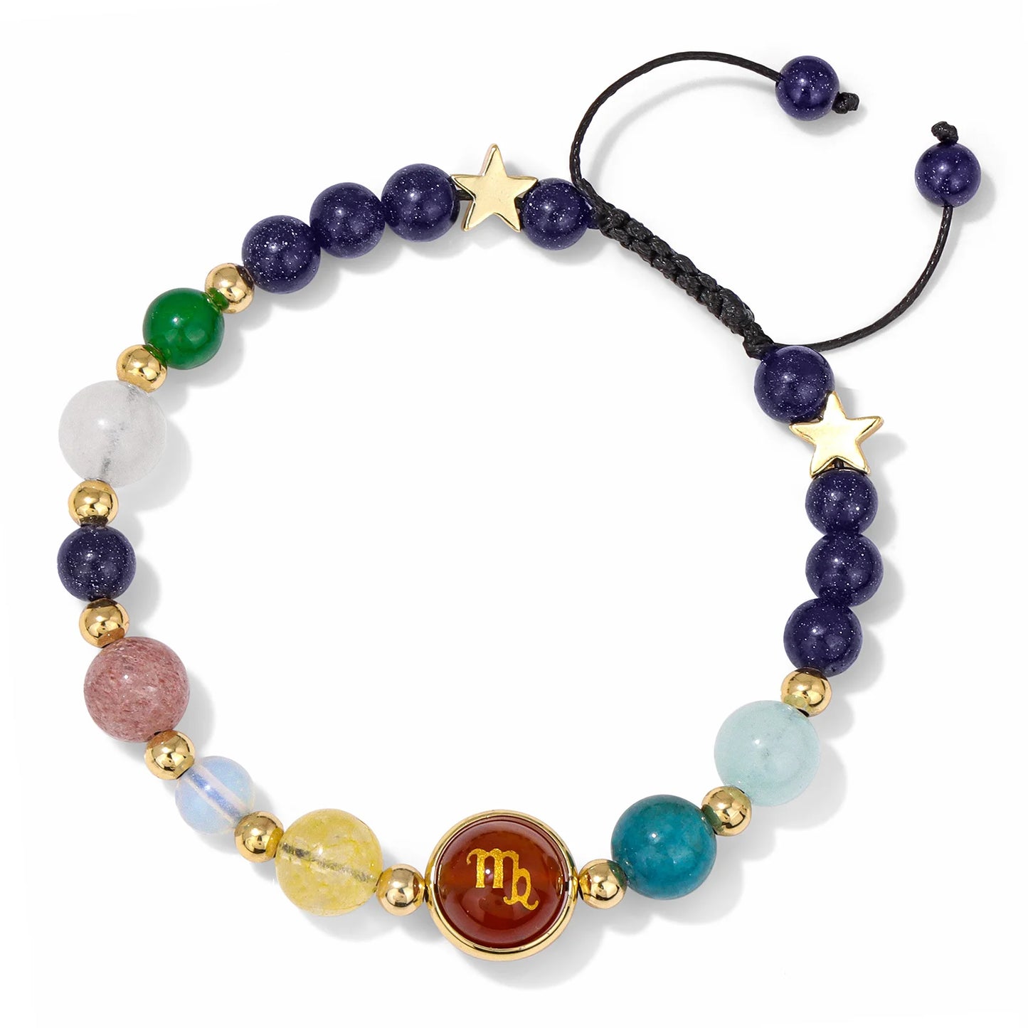 virgo constellation bracelet with durable zinc alloy charm.