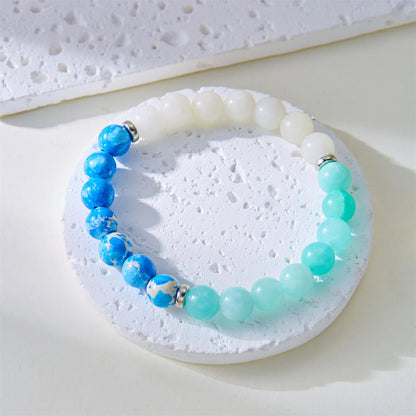 Adjustable elastic crystal bracelet for calm
