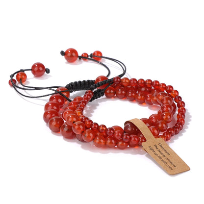 Adjustable natural stone bracelet for positive energy
