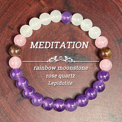 Celestia Calm Meditation Bracelet with healing stones