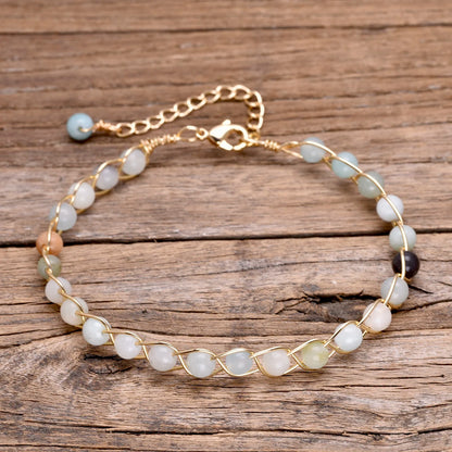 Elegant rose quartz bracelet with clasp