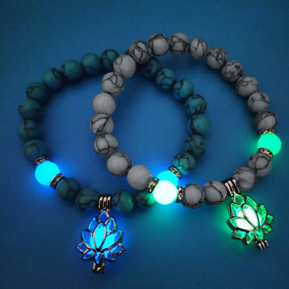 Fashion accessory with luminous lotus charm