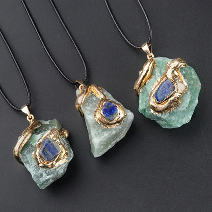 Fluorite chakra pendant necklace for spiritual healing