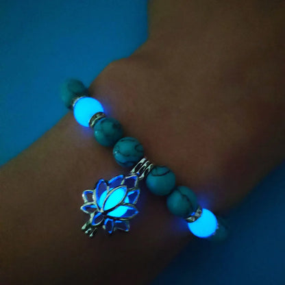 Lotus charm bracelet for men and women