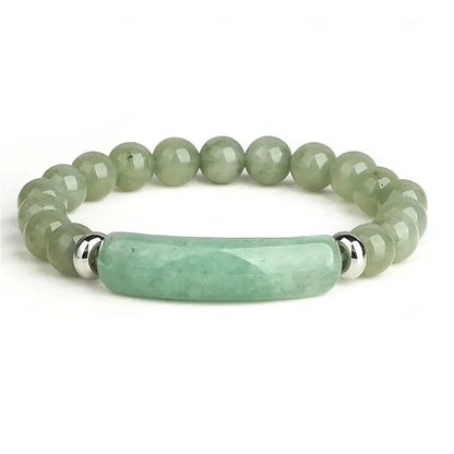Natural obsidian healing bracelet with bold centerpiece