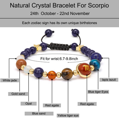 12 Constellation Zodiac Sign Bracelets