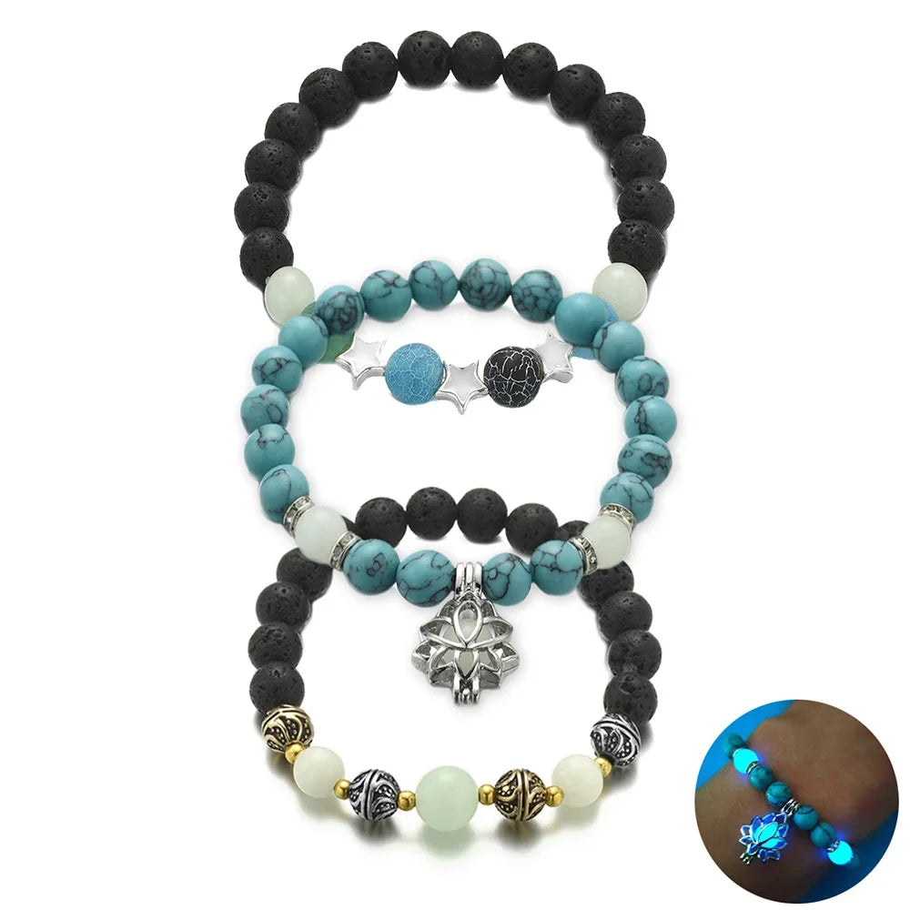 Unique glow bracelets with elegant charm design