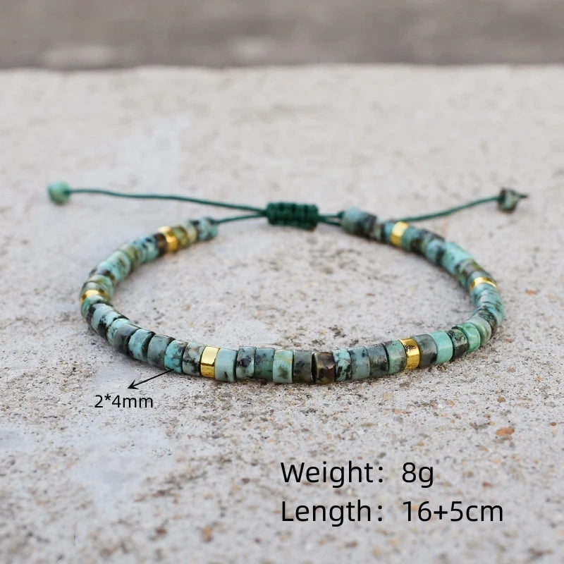 Unisex natural stone bracelet for mindfulness and balance