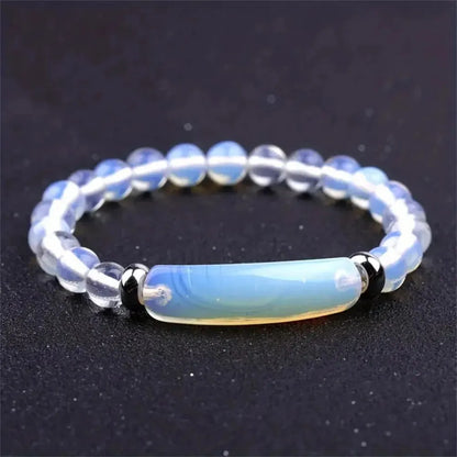White crystal quartz bracelet for clarity and healing