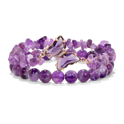 Women’s healing bracelet set with multi-stone charm