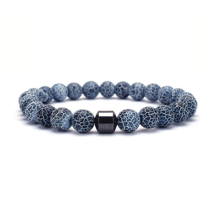 frosted blue agate bracelet cute blue structure