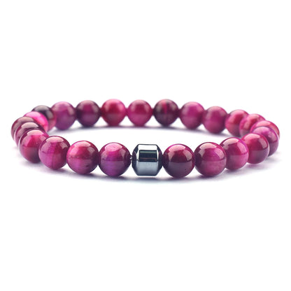  pink tiger eye Crystal bead bracelet laid in spiral shape